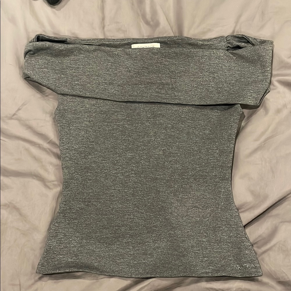 Aritzia Grey One shoulder top